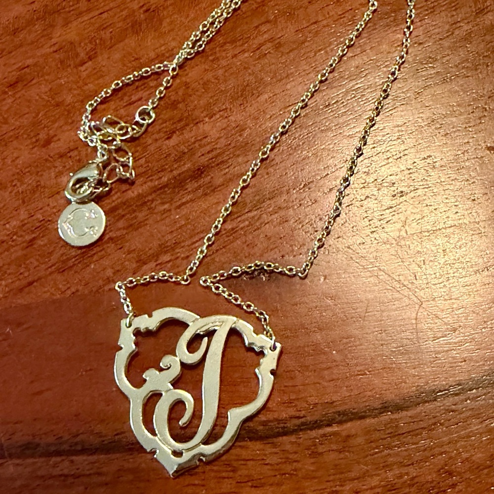 Elegant gold Initial “J” Necklace